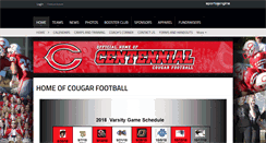 Desktop Screenshot of centennialcougarfootball.com